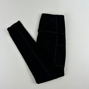 Chicos Energy Leggings Womens OR 4/6R Black Pockets
